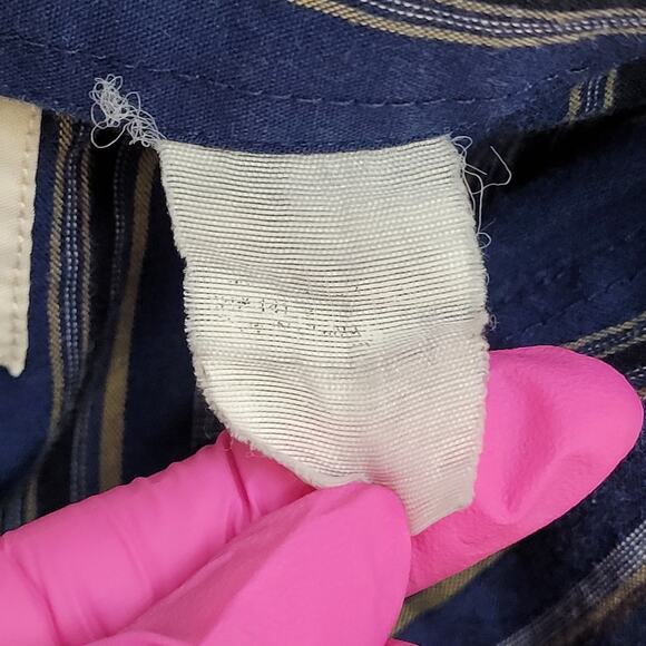 Vintage 90s Ely-Cattleman Pearl Snap Shirt XL 24x31 Western Stripes - Picture 7 of 11